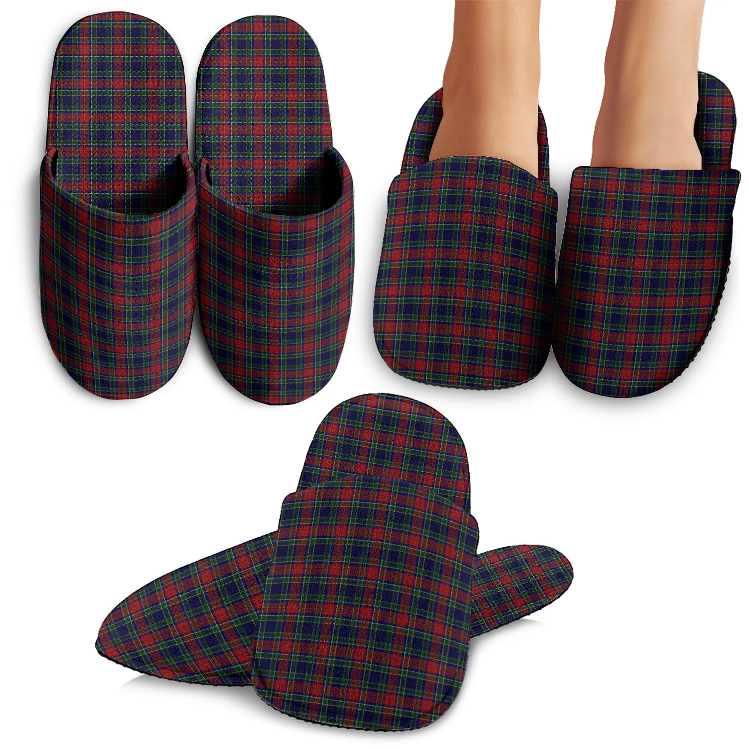 Allison Red Tartan Home Slippers