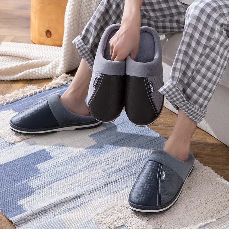 Cuzcare Fur Slippers For Men Anti-slip Comfy Indoor Footwear