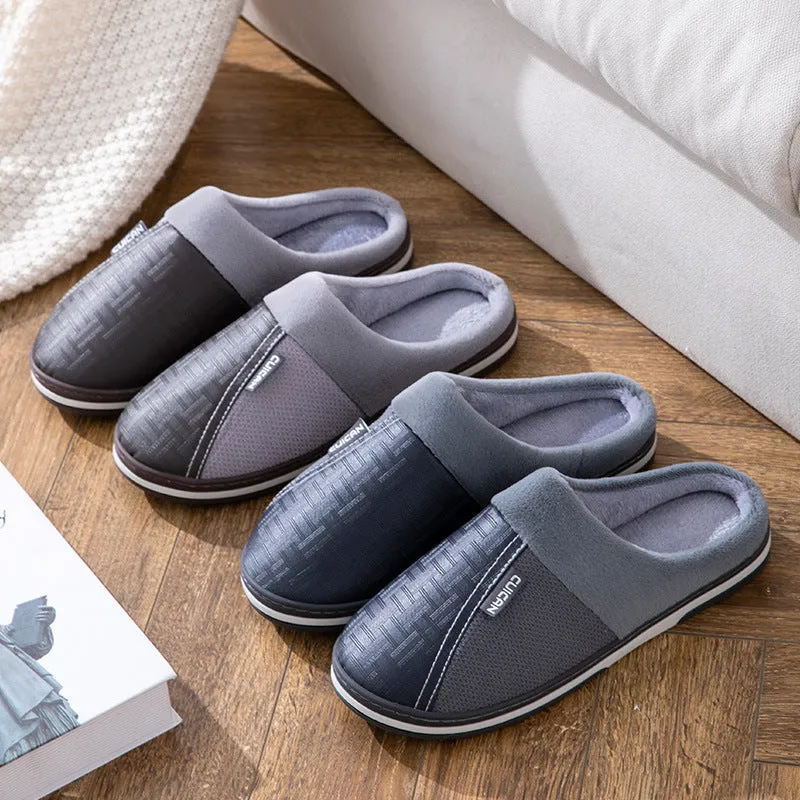 Cuzcare Fur Slippers For Men Anti-slip Comfy Indoor Footwear