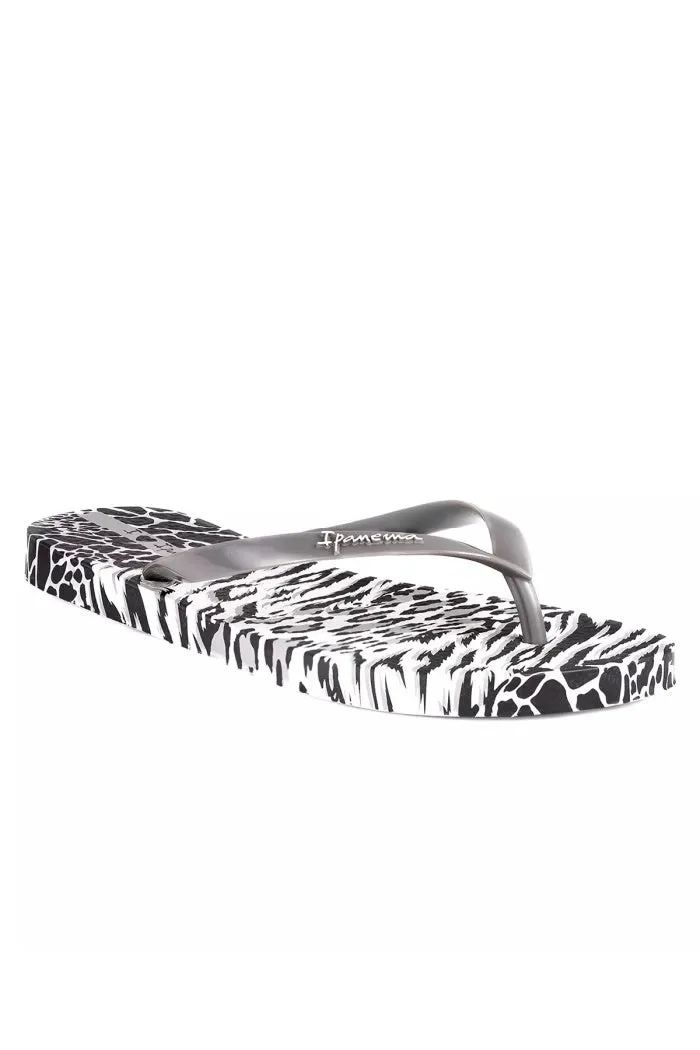Ipanema Women's Animal Sandals in Grey Black