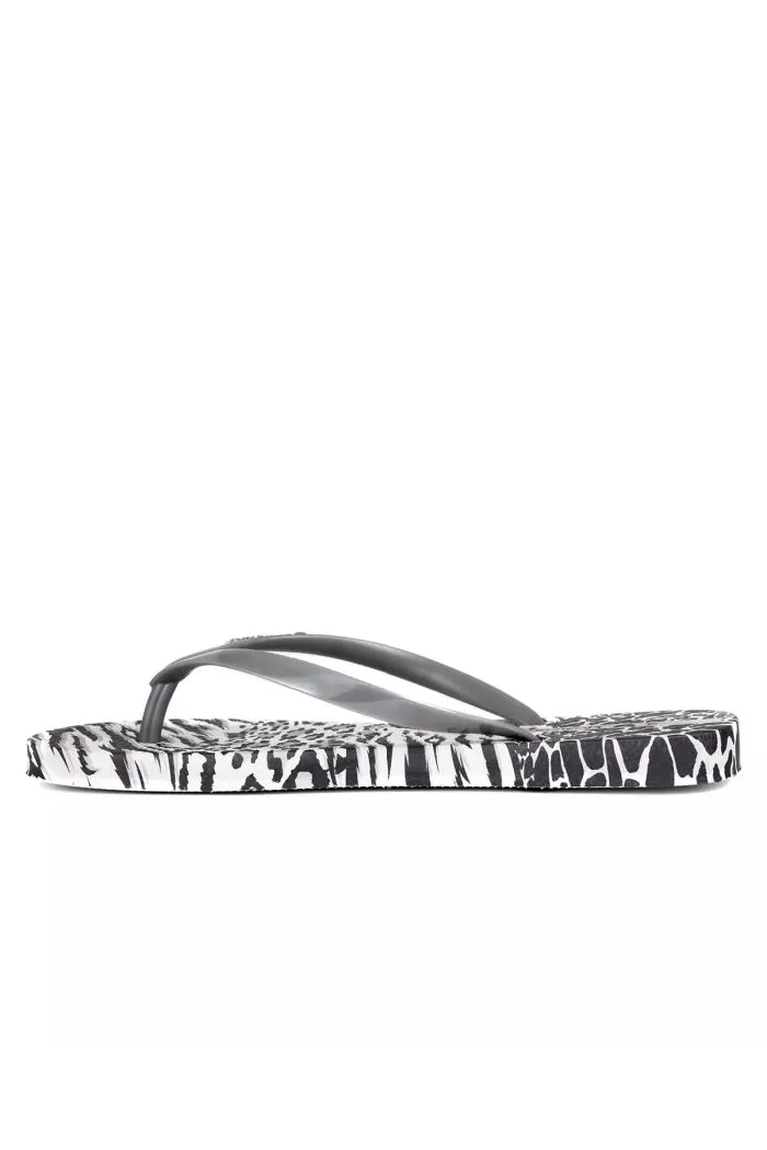 Ipanema Women's Animal Sandals in Grey Black