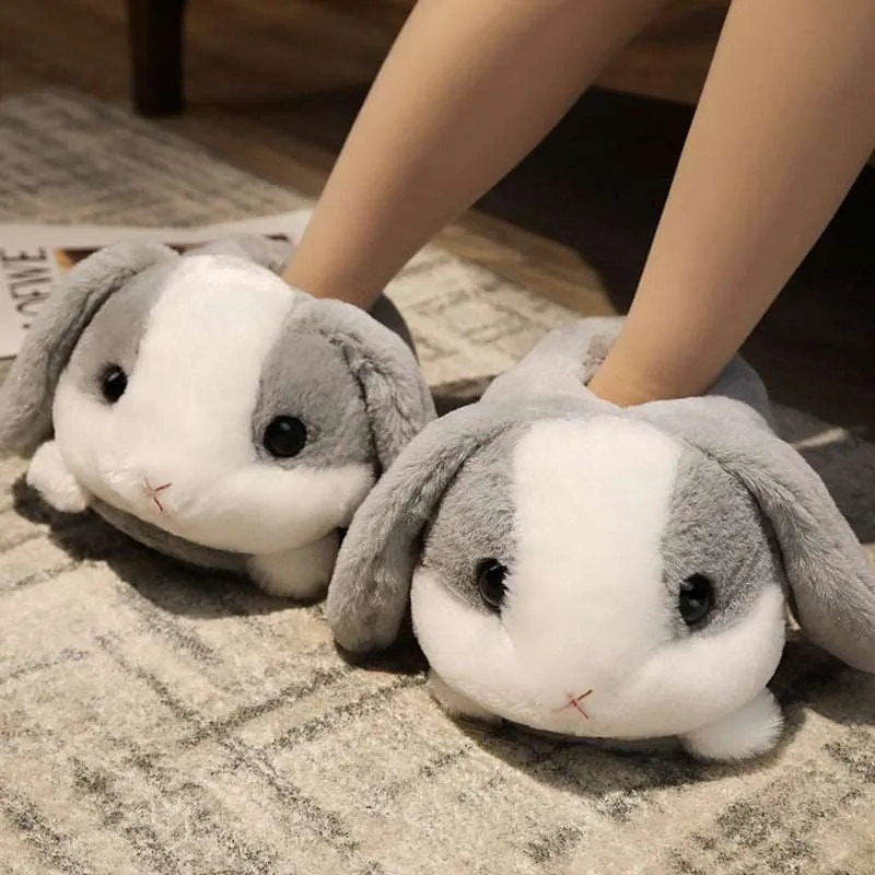 Kawaii Fluffy Hops Bunny Slippers