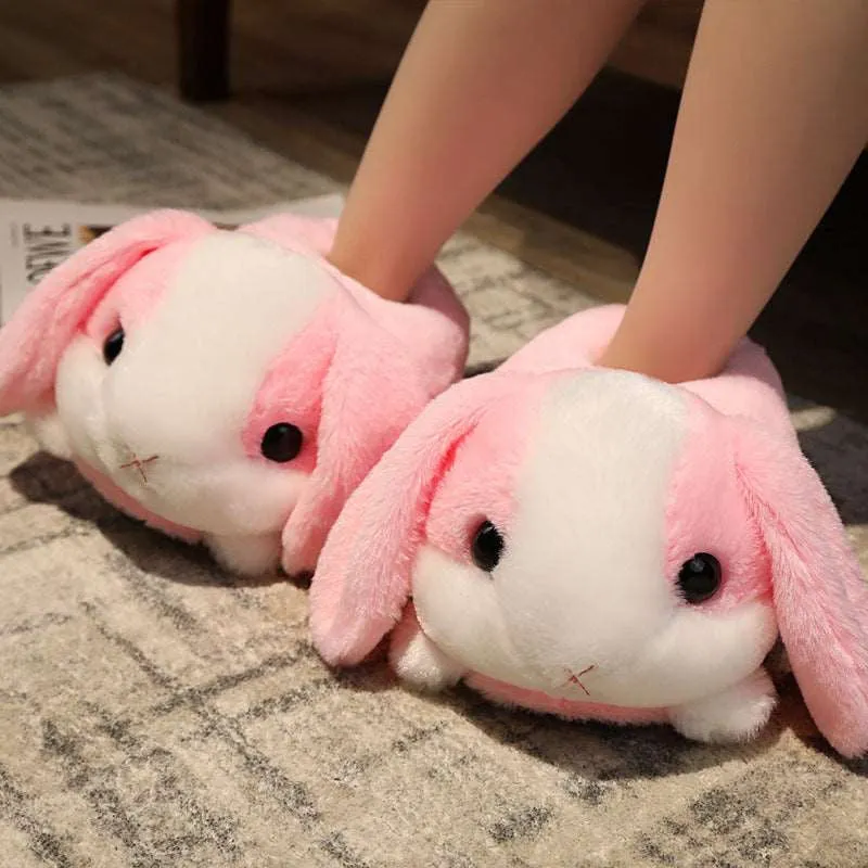 Kawaii Fluffy Hops Bunny Slippers