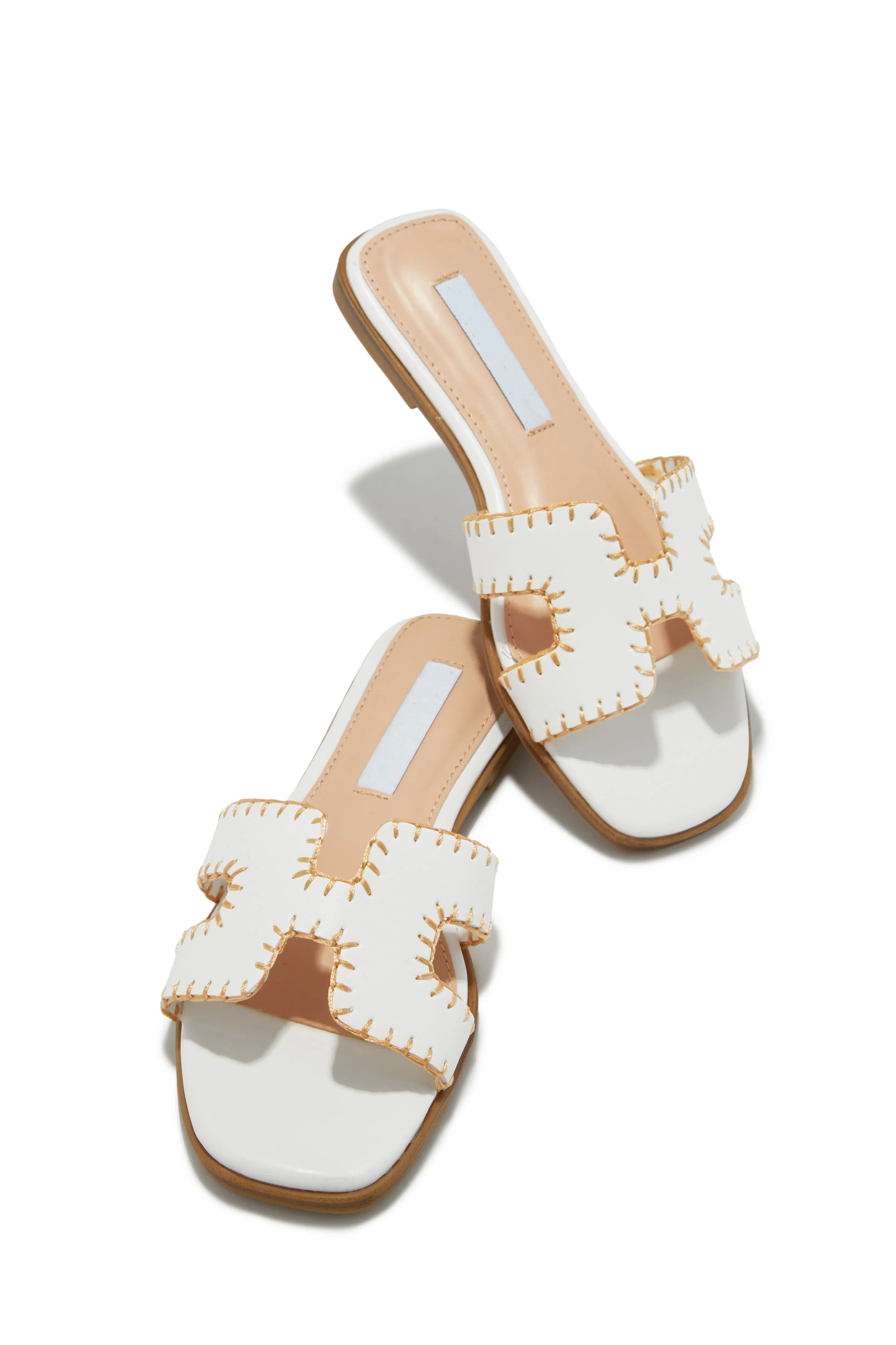 Noelle Slip On Sandals - White