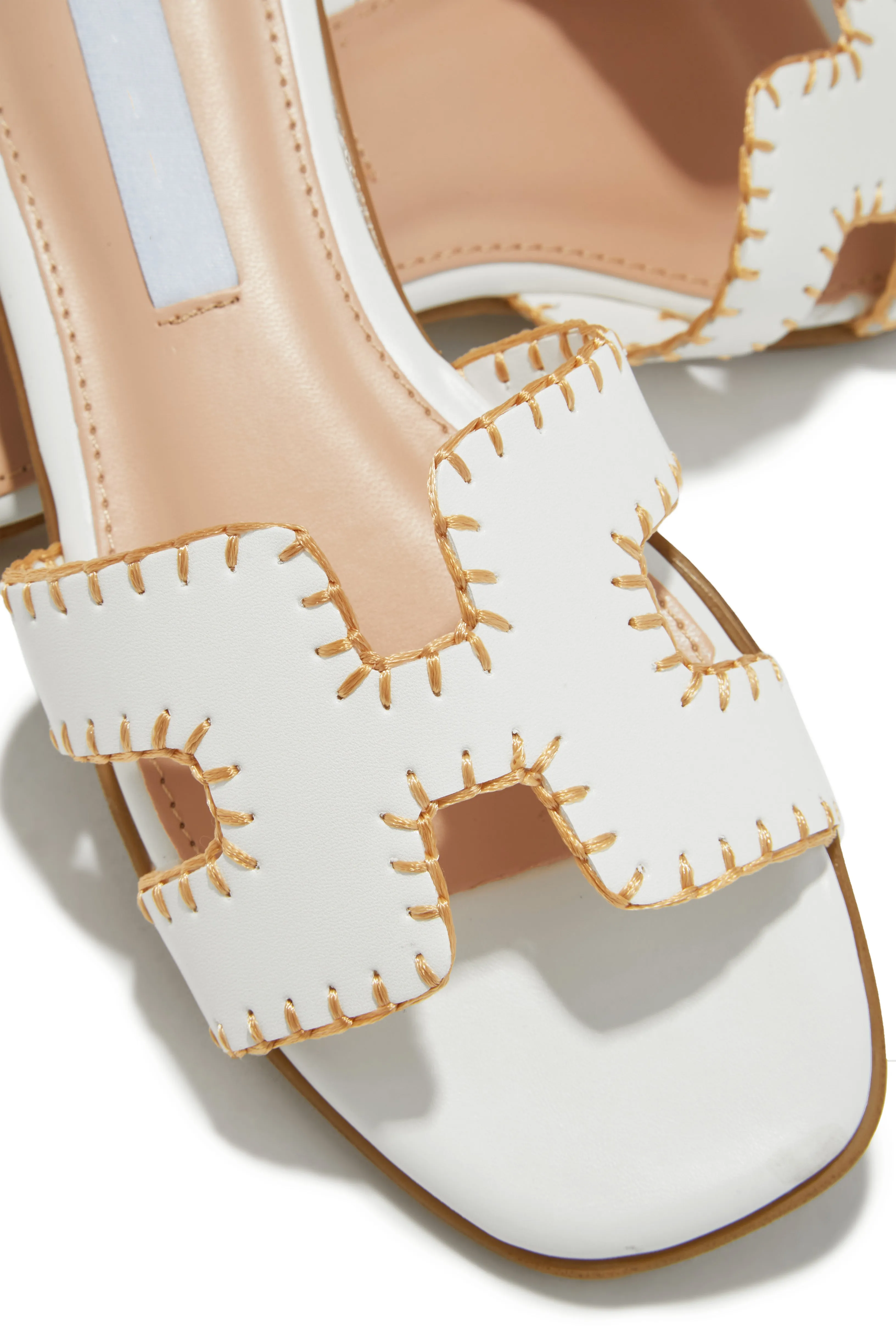 Noelle Slip On Sandals - White