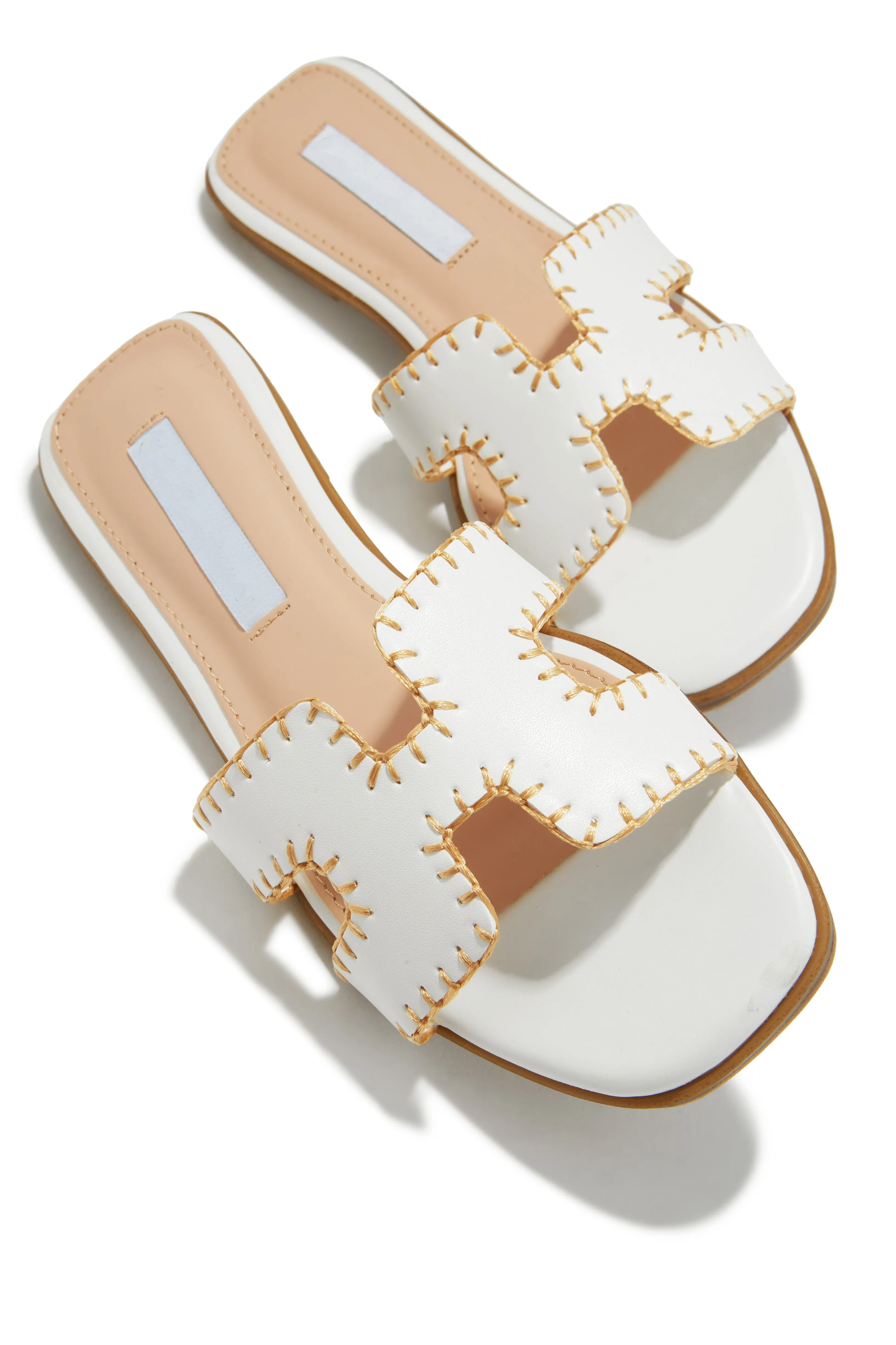 Noelle Slip On Sandals - White