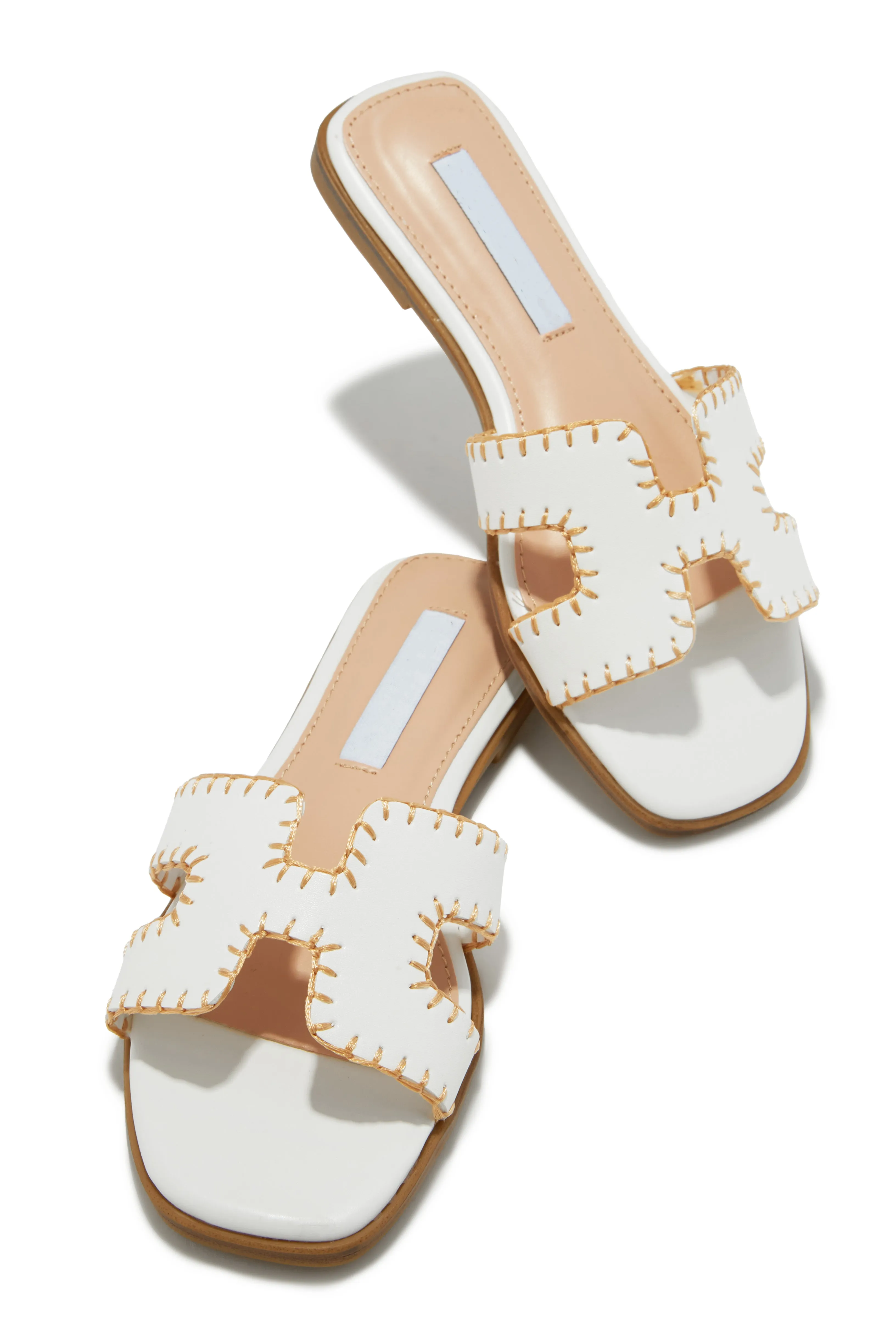 Noelle Slip On Sandals - White