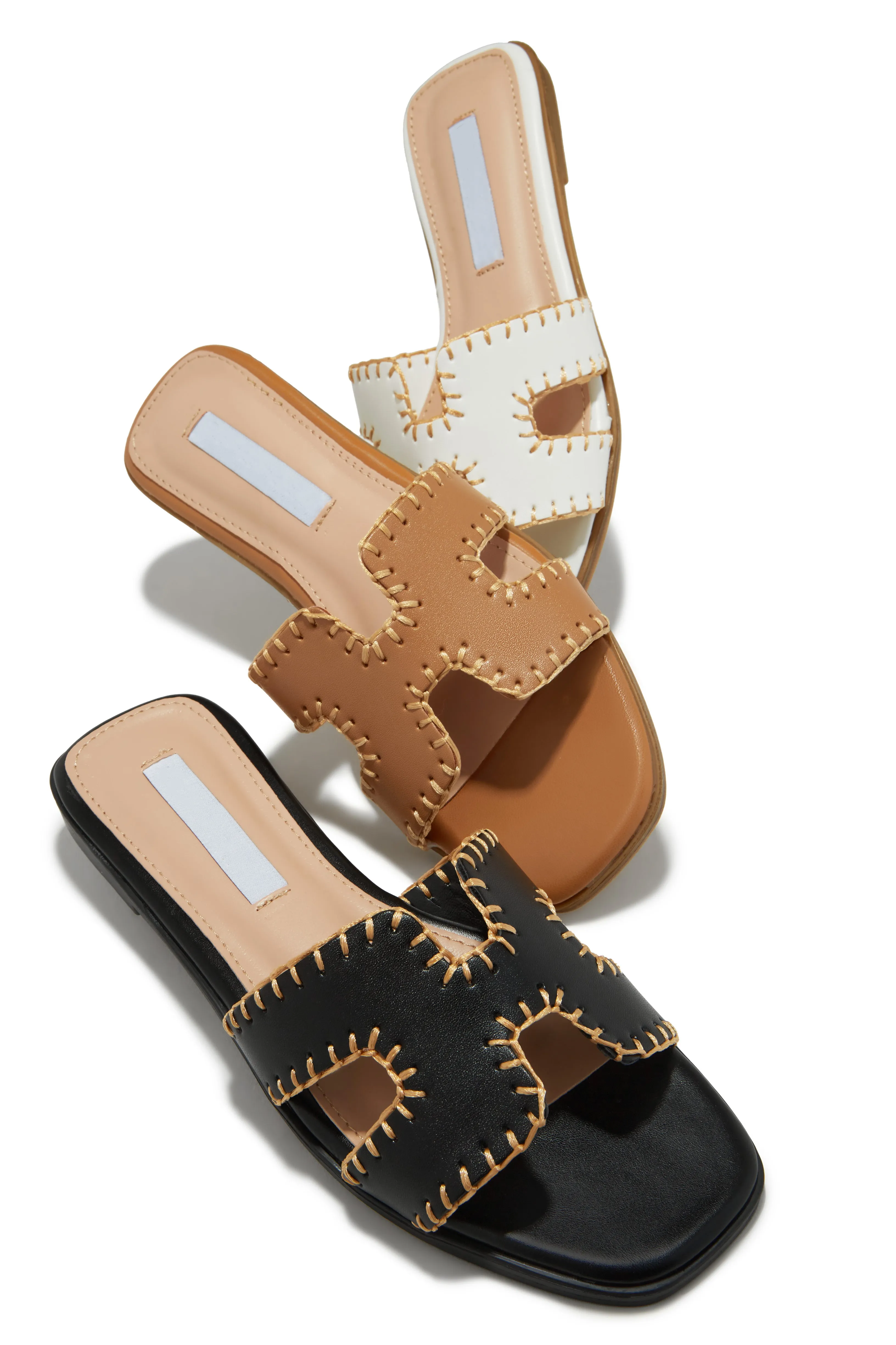 Noelle Slip On Sandals - White