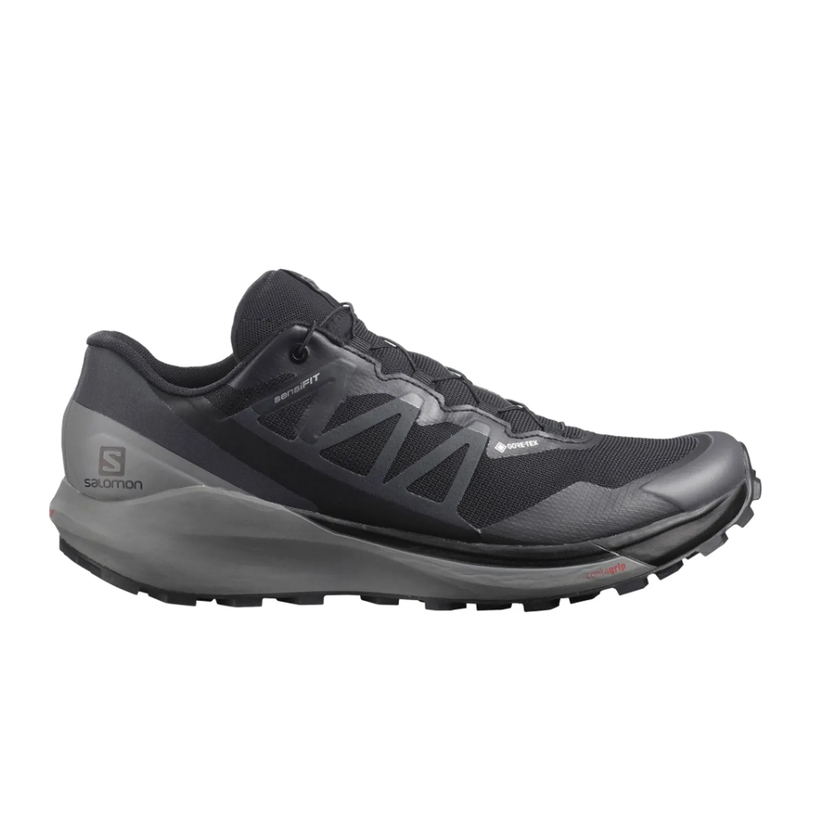 Salomon Sense Ride 4 Invisible Fit GTX Running Shoe (Men) - Black/Quiet Shade/Black