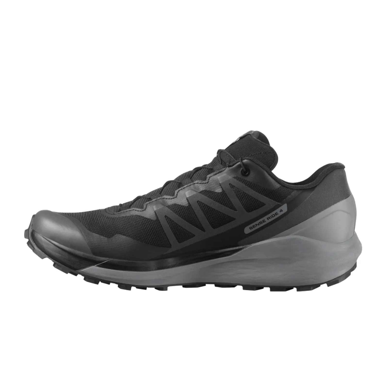 Salomon Sense Ride 4 Invisible Fit GTX Running Shoe (Men) - Black/Quiet Shade/Black