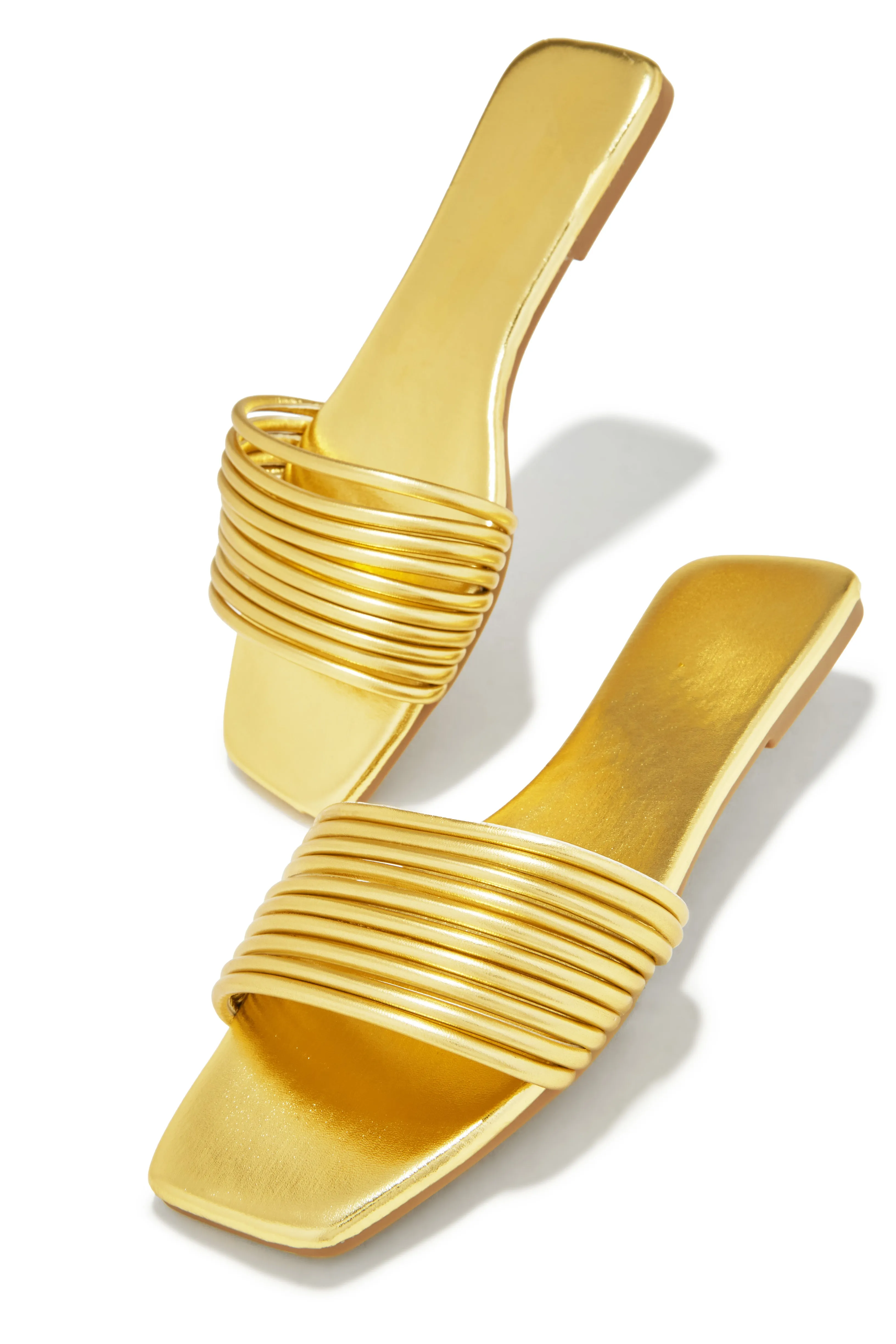 Sun Chaser Slip On Sandals - Gold