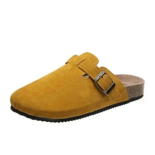 Women's Shoes Women's Closed Toe Slippers Cow Suede Leather Clogs